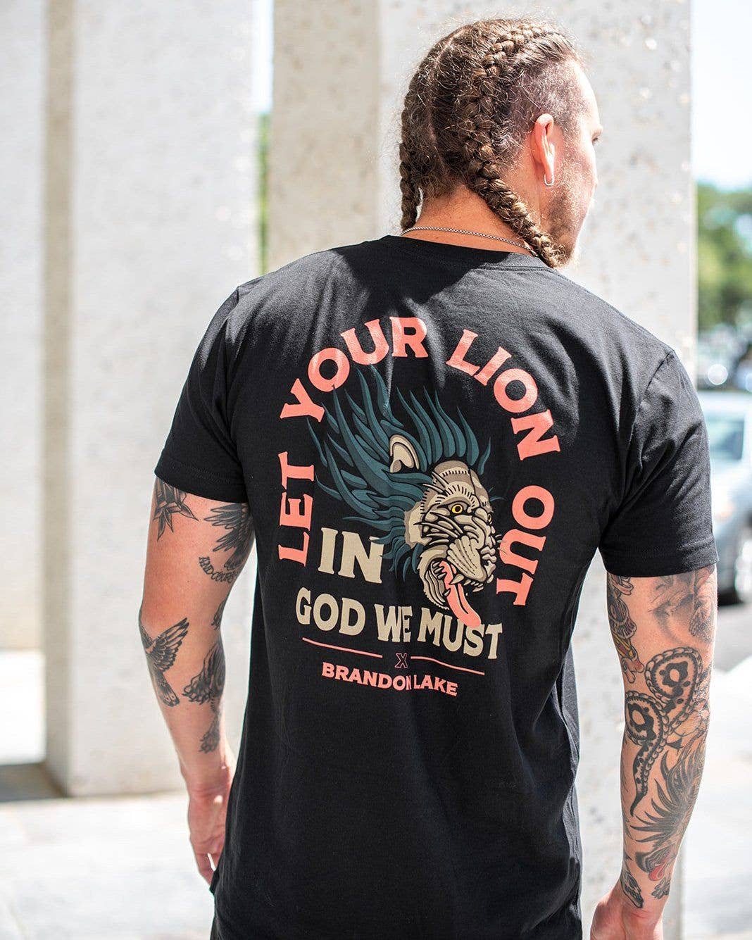 In God We Must - Wholesale Screen Printed T-Shirt - Men's - Brandon Lake "Let Your Lion Out" Tee11