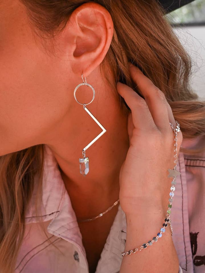 Making Shapes Silver Earrings for wholesale by Fierce Forward Jewelry