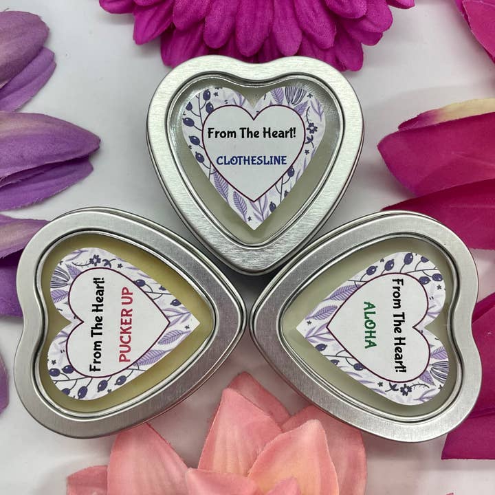 Heart Shaped Tins-1.5 oz Soy Candle-Love-Appreciation Token for wholesale by Jamcat Candles
