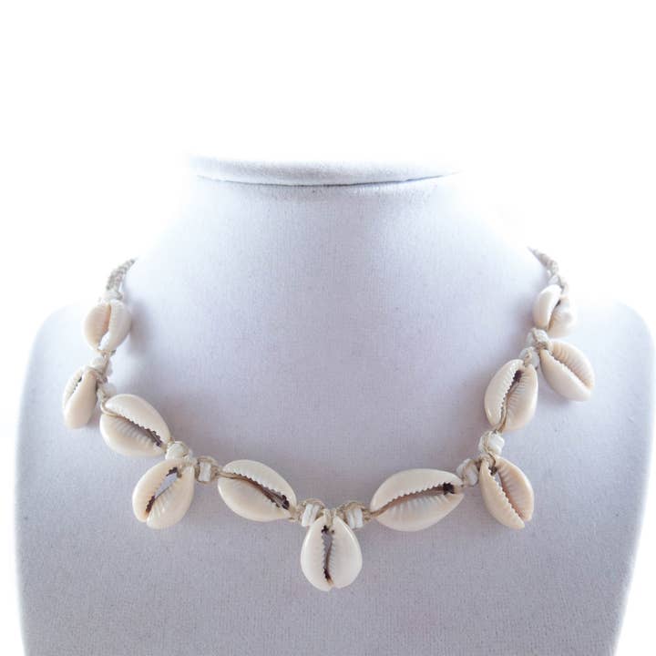 Natalia - Wholesale Choker/Collar - Cowrie Shell Necklace - Hemp Seashell Choker Hand Braided6