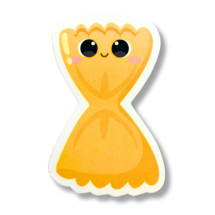 Autocollant en vinyle découpé « Kawaii Bowtie Pasta » pour la vente par Funagoshi Stickers