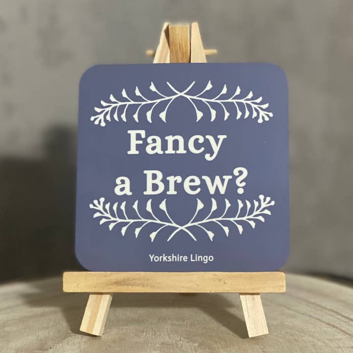 By Erin Cards and Gifts Ltd - Wholesale Onderzetters - Drinks Coaster van Erin Yorkshire Lingo - Zin in een biertje?