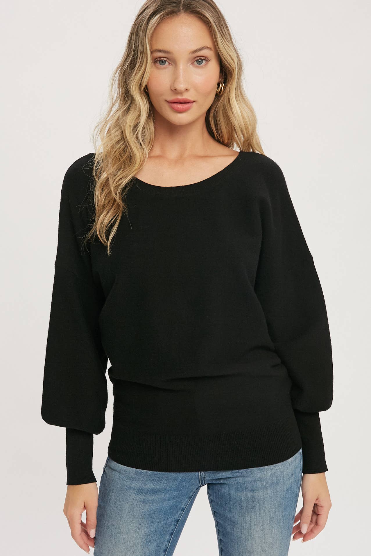 Bluivy - Wholesale Sweatshirt - Women's - BACKLESS BALLOON SLEEVES PULLOVER8