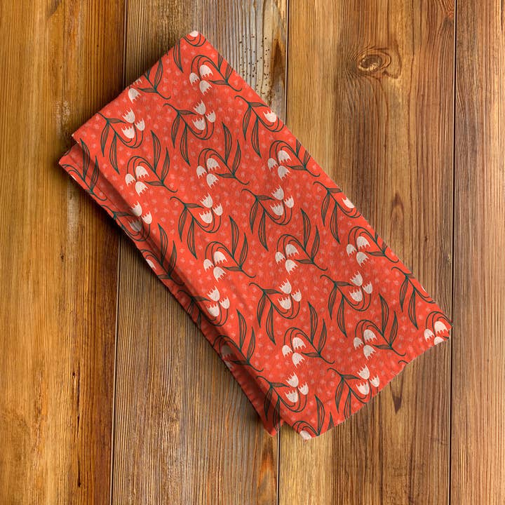 Rebecca Jane Woolbright - Wholesale Tea Towel - Flower Bell Tea Towel - Holiday Kitchen Linen & Decor3