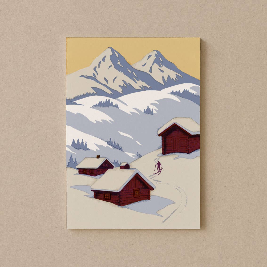jungwiealt - Wholesale Postcard - Ski Hut Postcard DIN A6  2