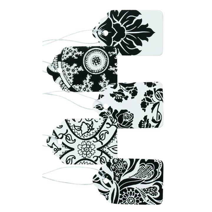 Store Supply Warehouse - Wholesale Gift Tag - Boutique Strung Black & Lace Price Tag - Pack of 500