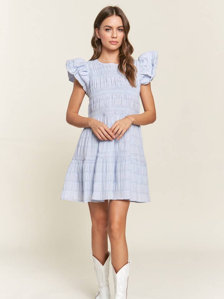 Bluebell Ruffle Smock Dress for wholesale by In The Beginning