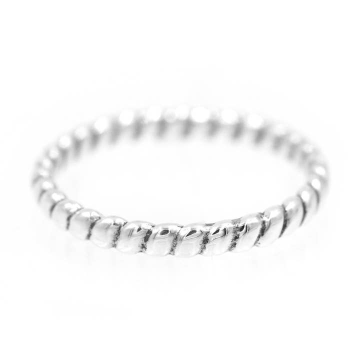 Awaken - Vendita all'ingrosso Anello midi/a fascia - Anello Intrecciato Argento 925 - ASL-0630