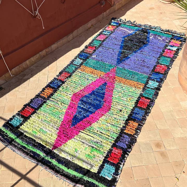 SOUK in the CITY - Wholesale Vloerkleed - NEON Boucherouite vloerkleed 2,50 m x 1,20 m6