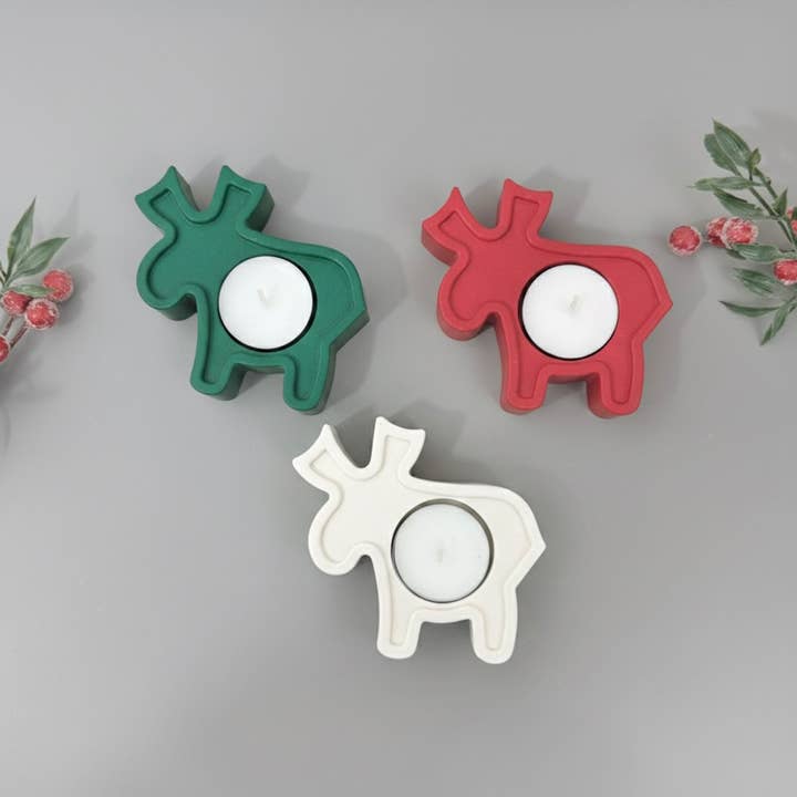 Reindeer Christmas Tealight Candle Holders - Christmas Decor for wholesale by Eli and Things