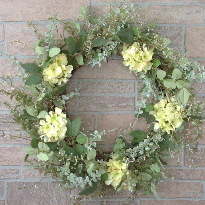 Wholesale Home Decor - Wholesale Wreath - Garden Hydrangia Wreath 26in W