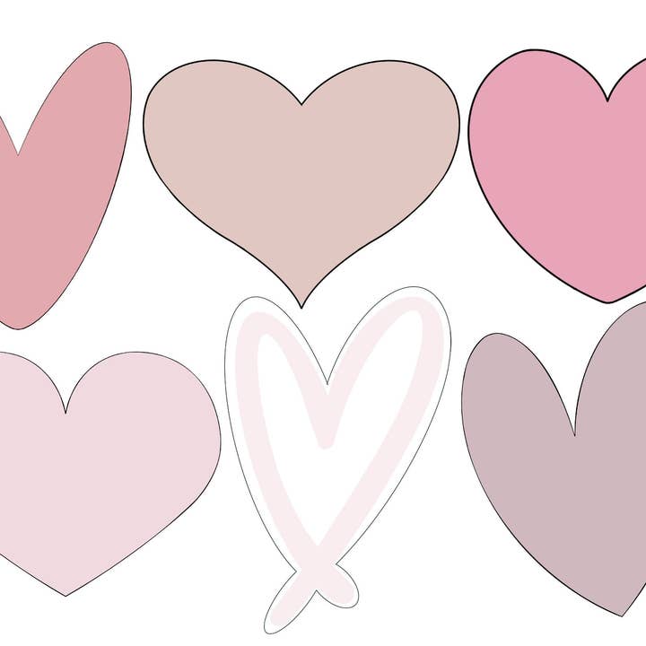 Hearts 1-6 for wholesale by Maison’s Custom Cutters