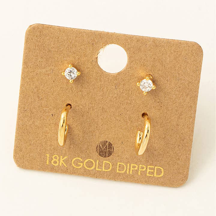 Fame Accessories - Wholesale Stud/Post Earrings - Mini Four Piece Post Stud Earrings