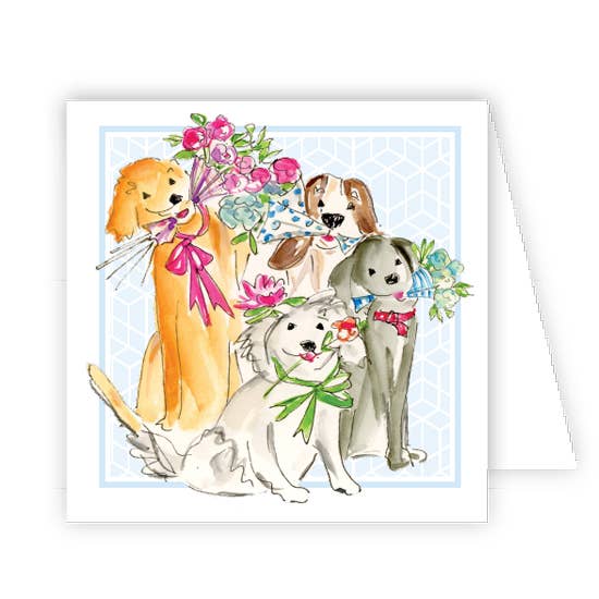 Handgeschilderde For You Puppies met Posies-bijsluitingskaart voor wholesale door RosanneBeck Collections