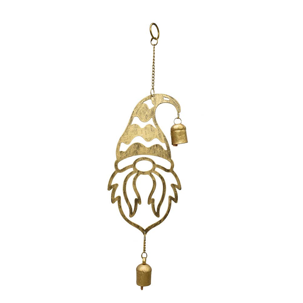 Mira Fair Trade - Wholesale Wind Chime - Golden Garden Gnome Wind Chime1