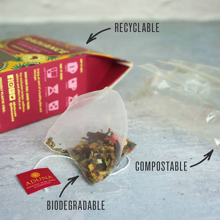 Aduna Superfoods - Wholesale Health/Detox Tea - Hibiscus Radiance Tea | 15 Biodegradable Teabags2
