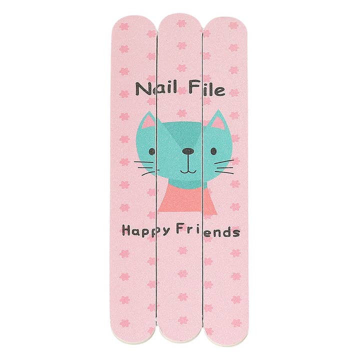 Sensibling Corp. - Wholesale Nail File - 12 SET OF 3 - Animal Happy Friends Message Printed Nail Files4