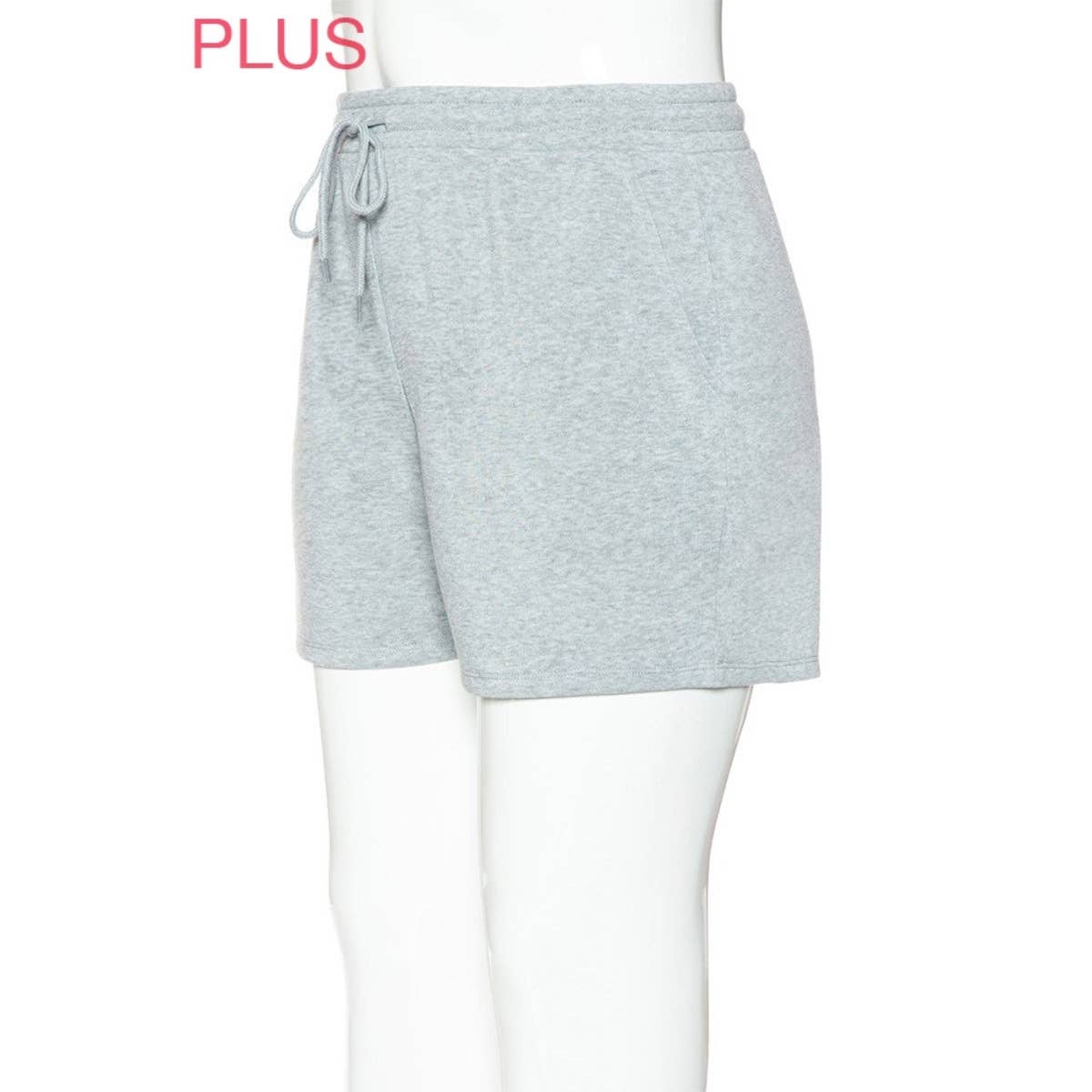 UP CLOTHING - Wholesale Shorts - Women's - PLUS FLEECE SWEATSHORTS WITH SIDE POCKETS1