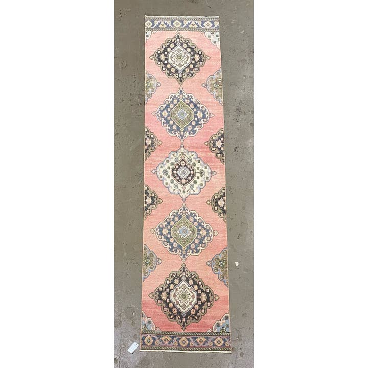 Vintage Turkish Oushak Rug Runner | 2.9 x 12.10 for wholesale by Vintage Loomz