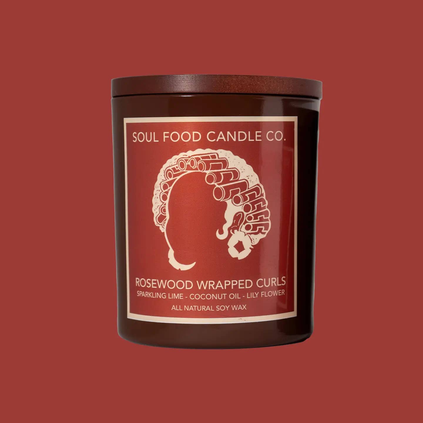 Soul Food Candle Co. - Wholesale Jar/Filled Candle - Rosewood Wrapped Curls (Copy)