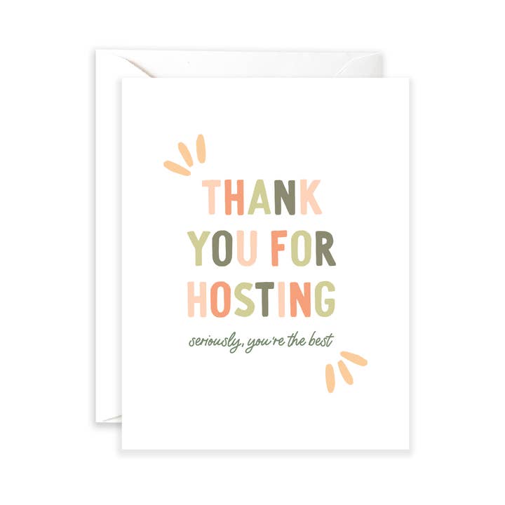 Hosting Thank You Card - Thanksgiving Card & Hostess Card for wholesale by Isabella MG
