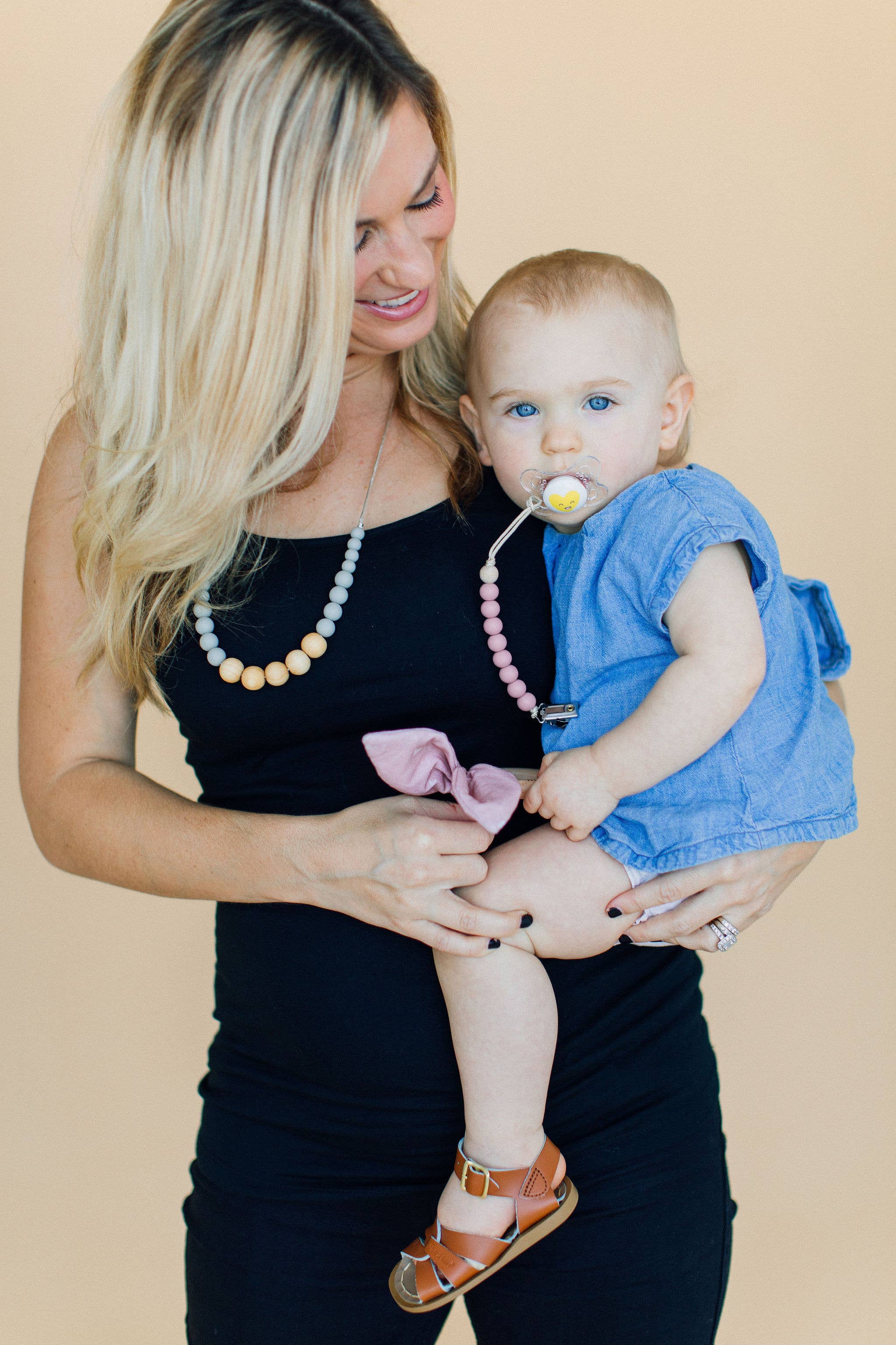 Chewable Charm - Wholesale Pacifier Clip - Baby - Crew Pacifier Clip - Mauvewood3