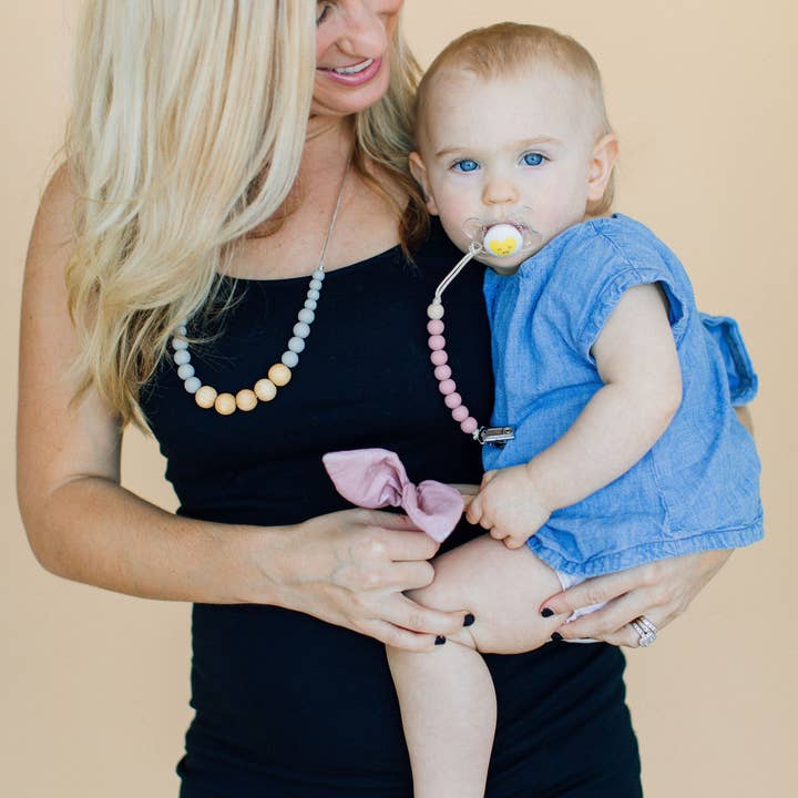 Chewable Charm - Wholesale Pacifier Clip - Baby - Crew Pacifier Clip - Mauvewood3