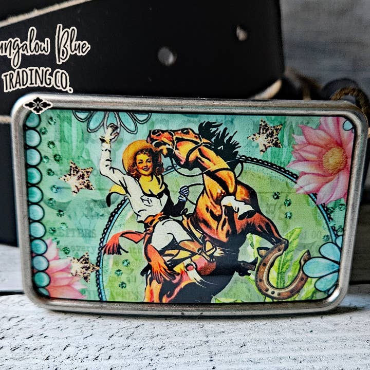 Bungalow Blue Trading Co - Wholesale Belt Buckle - Women's - Boho Cowgirl Belt Buckle