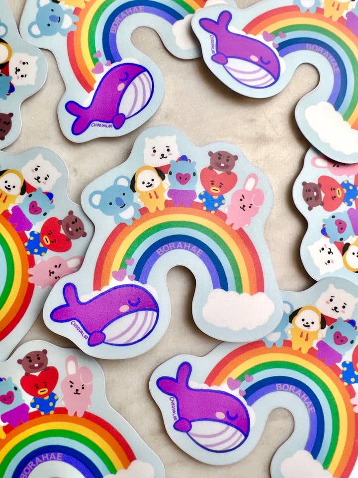 BTS Borahae BT21 sticker - groep BTS voor wholesale door Choodaloo