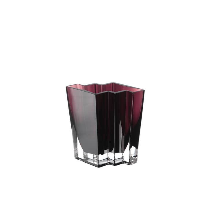 Chevron Vase, Amethyst, Available in 2 Sizes  for wholesale by Barski