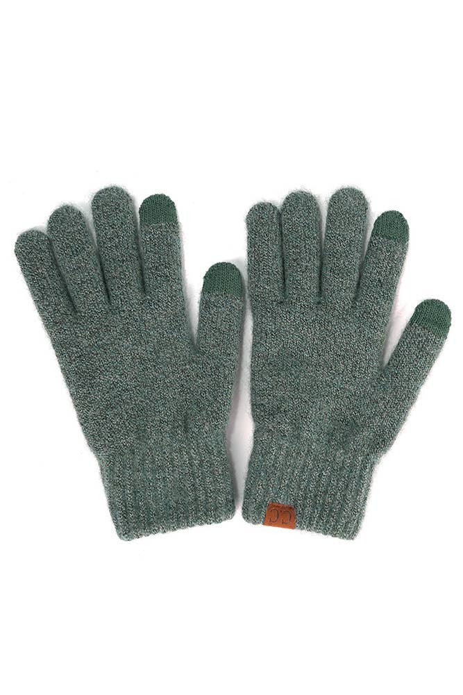 Hana - Wholesale Gloves - Women's - C.C Heather Knit Plain Gloves5