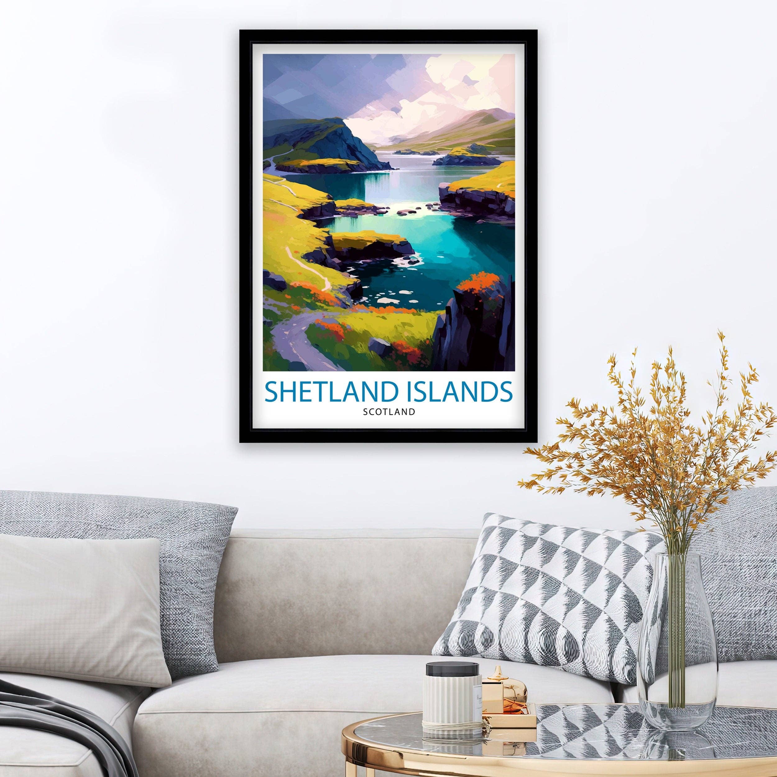 InkNPrintz – wholesale Art print – Shetland Islands Travel Poster Shetland5