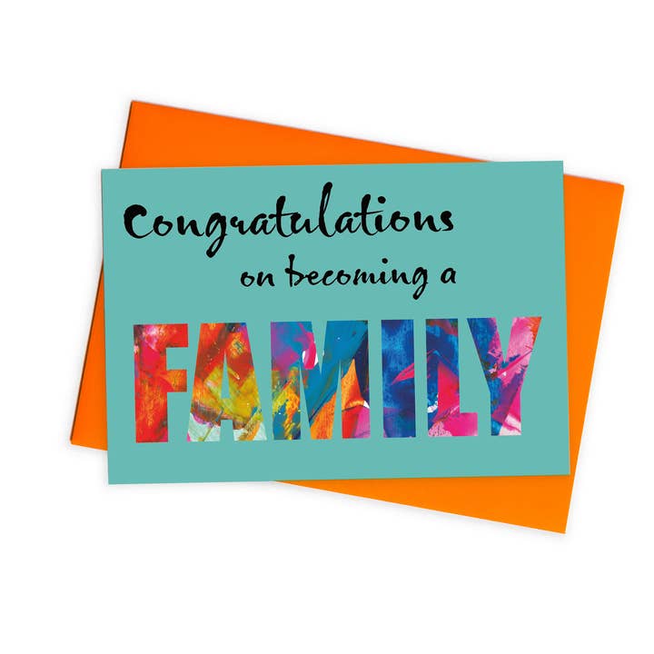 Unique Adoption Card with Coloured Envelope for wholesale by size3art