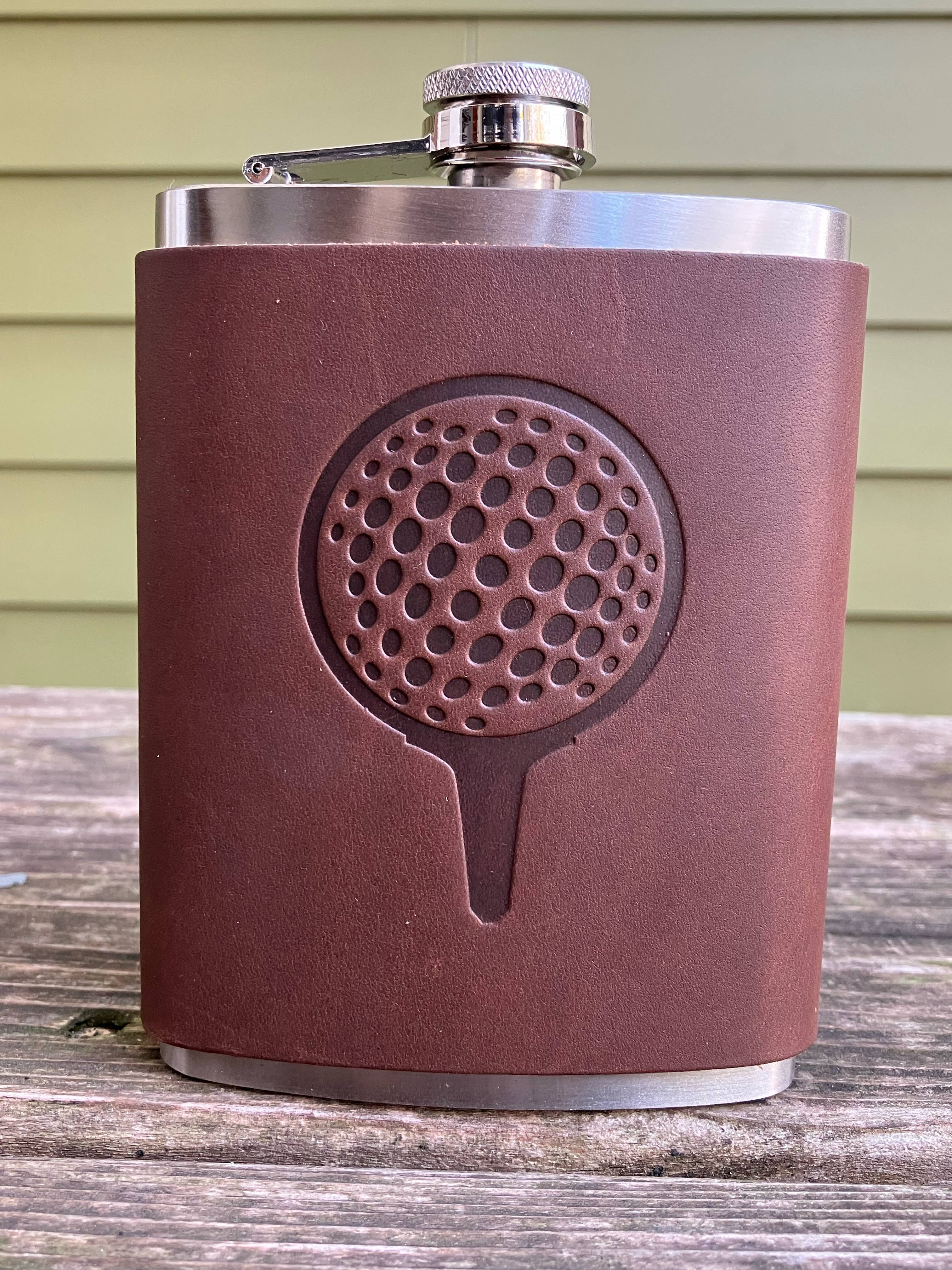 Jimmyrockit - Wholesale Flask - Leather Flask - Golf Ball3