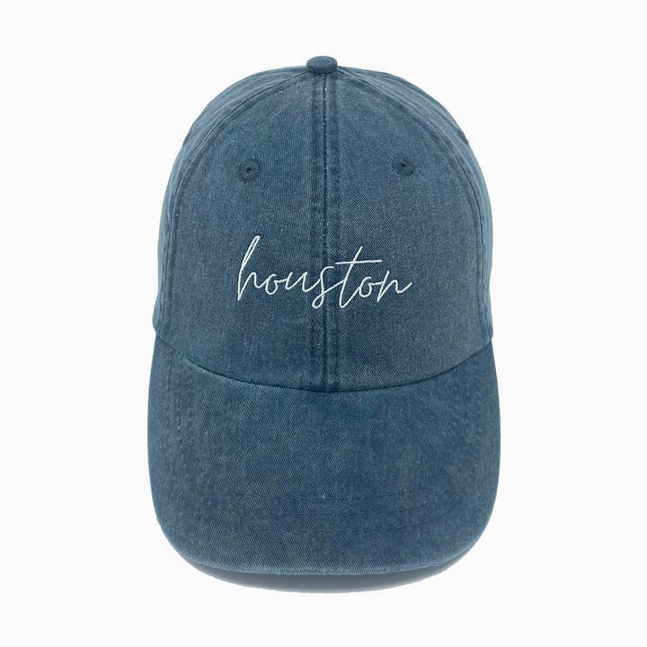 Houston (TX) Embroidered Pigment-Dyed Baseball Cap for wholesale by jnh+design