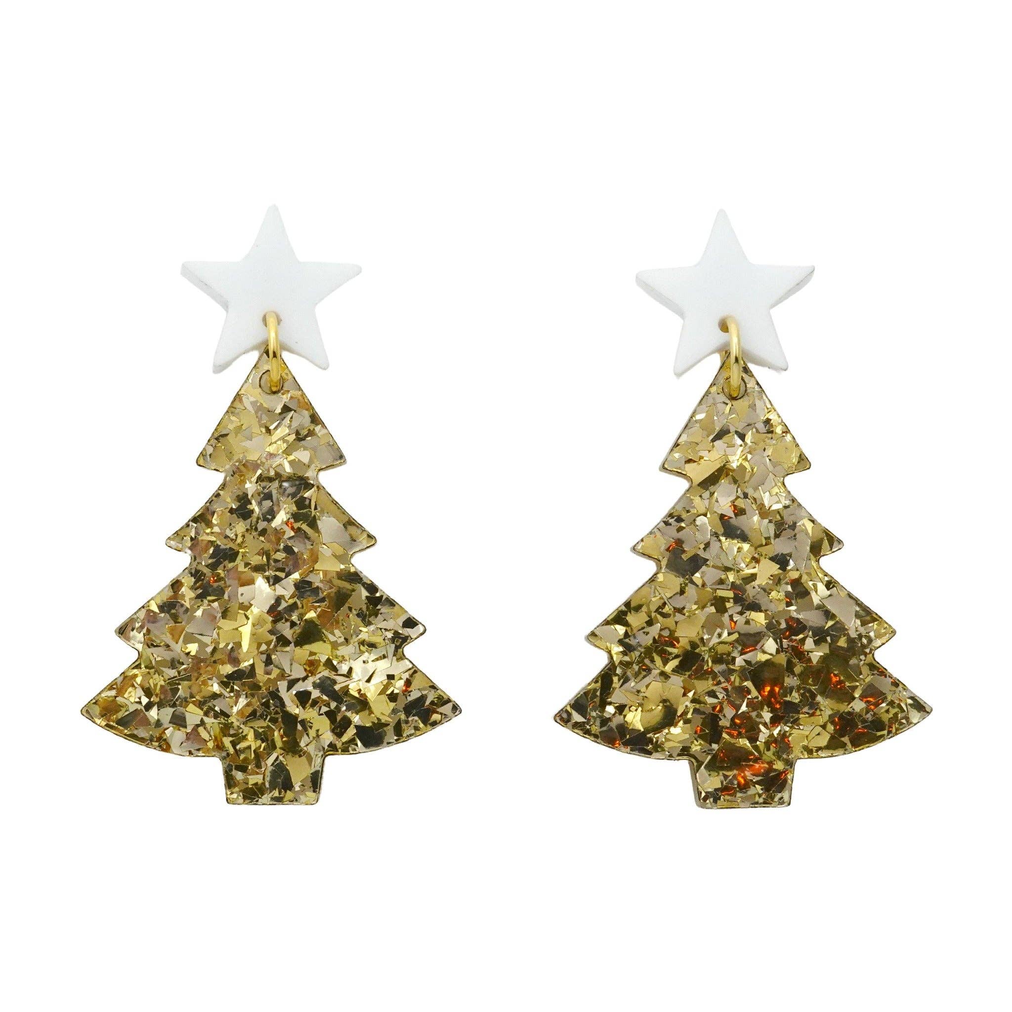 Girlfetti - Wholesale Dangle Earrings - Christmas Tree Acrylic Dangle Earrings10