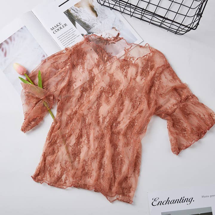 Katinki - Wholesale Blouse – Women’s - Short-Sleeve Lace Base Top4