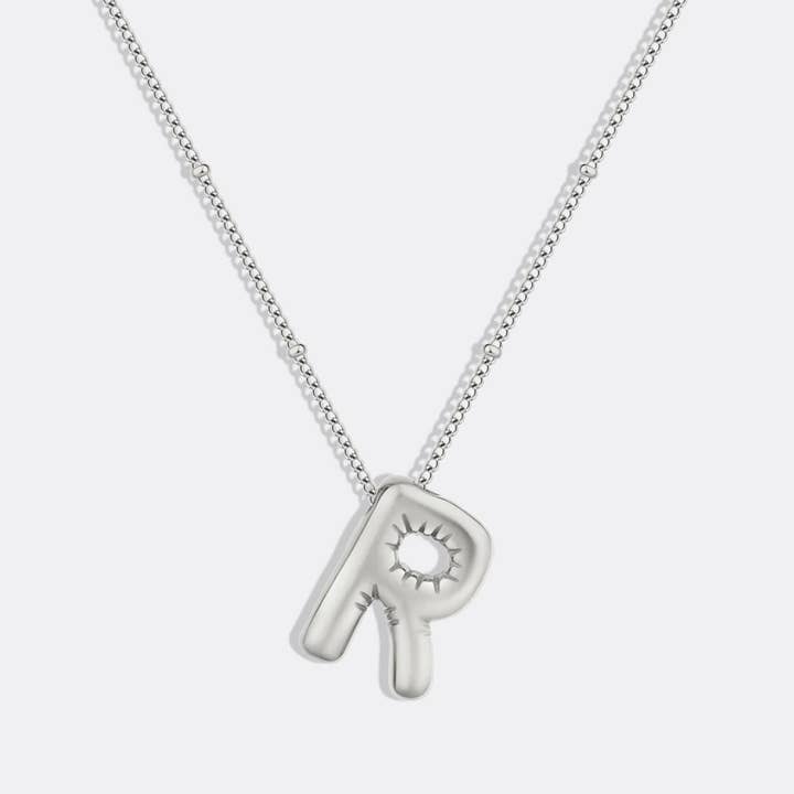 Mint & Lily - Wholesale Pendant/Charm Necklace - Balloon Initial Necklace with Satellite Chain35