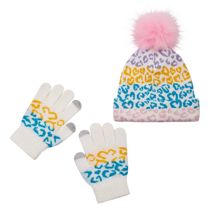Girls Toddler Cold Weather Hat & Glove Set for wholesale by Andy & Evan