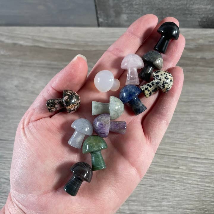 Keystone Crystals - Wholesale Spiritual stone/crystal - Small Gemstone Mushrooms for Crystal and Gift Shops1