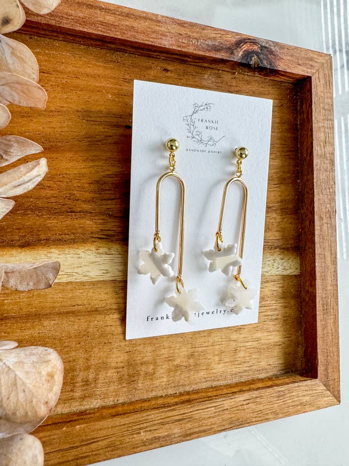 Dobbelt marmor snefnug dingler for engroshandel hos Frankie Rose Jewelry