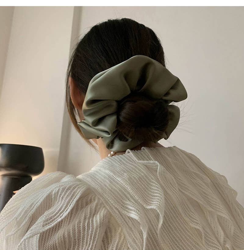 LadyJuneAccessories - Wholesale Scrunchie - Women's - Oversized Satin Scrunchie - Soft Silk Hair Tie for Women9
