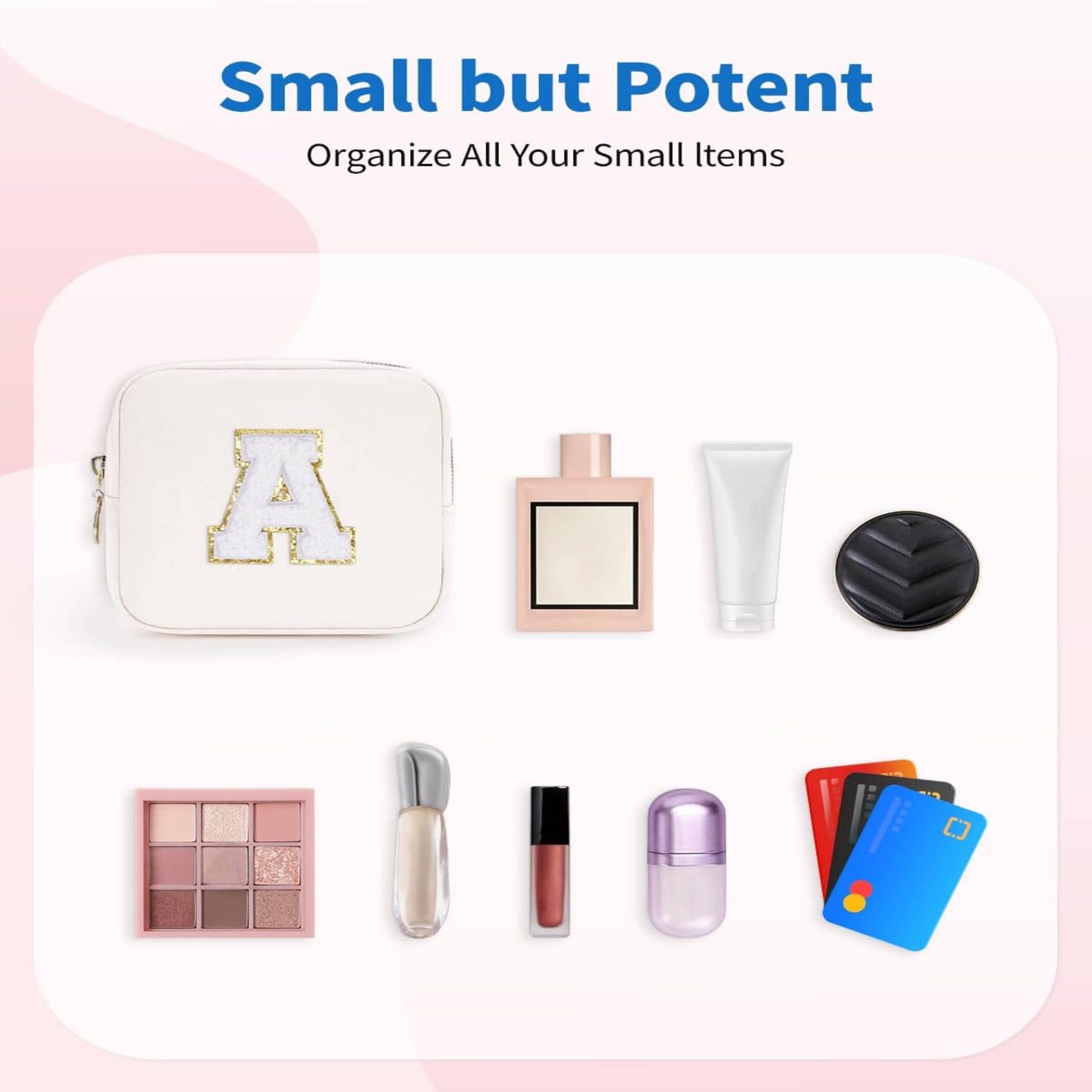 wandf – Großhandel Schmink-/Kosmetiktasche – Personalisierte Monogramm-Tasche Mini Initialen Schminktasche4