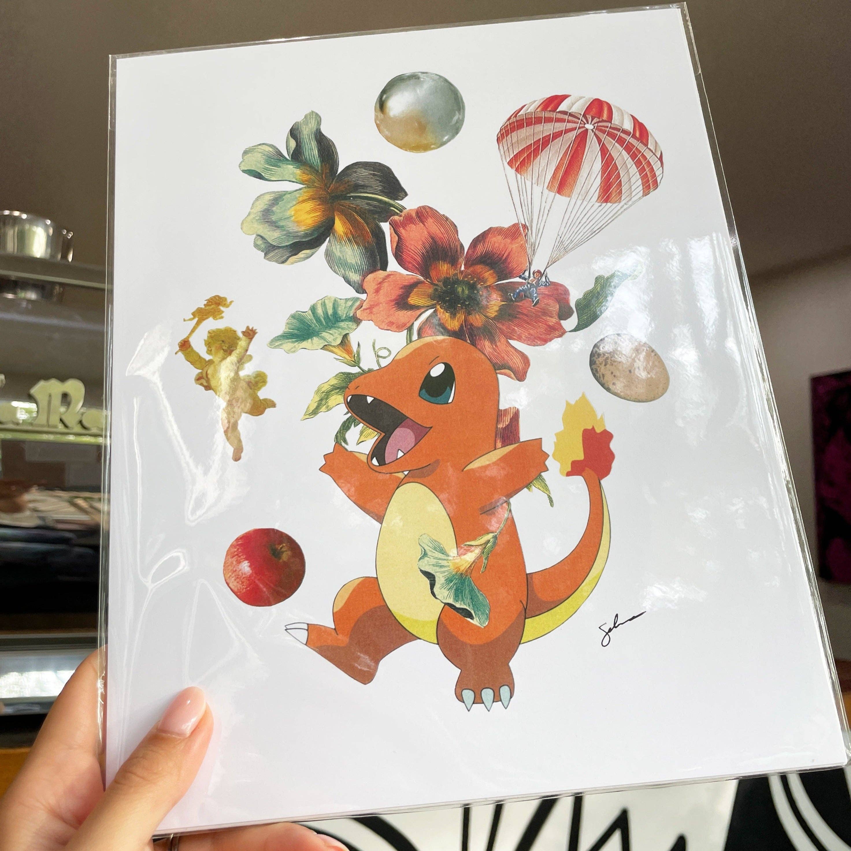 Clever Clippings - Wholesale Art Print - Pokemon inspired: Charmander Fire Type - Balance of Life3