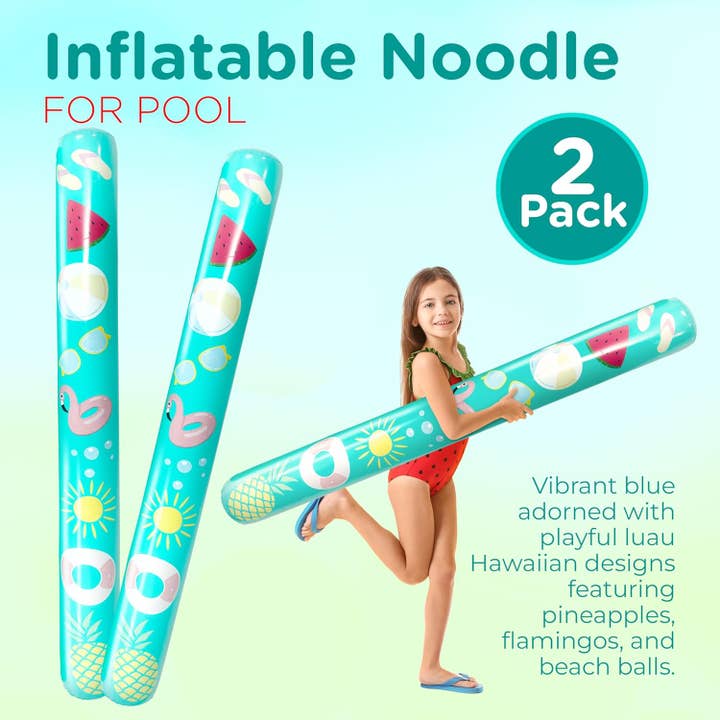 4E's Novelty - Wholesale Inflatables - 4E's Novelty Inflatable Pool Noodles Jumbo 2 Pack 48"1