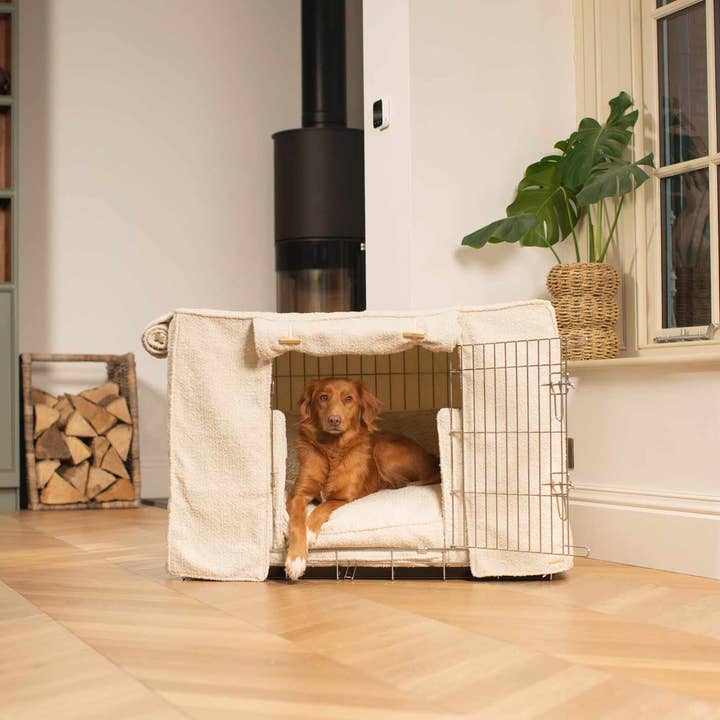 Lords and Labradors - Venta al por mayor Cama - Perros - Juego de jaulas para perros en bouclé marfil