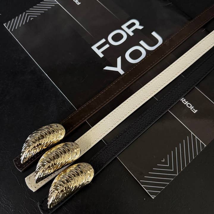 Design company-Fatma Balkir - Wholesale Belt - Women's - Vegan leather belt with sea shells buckle-boho womens belt1