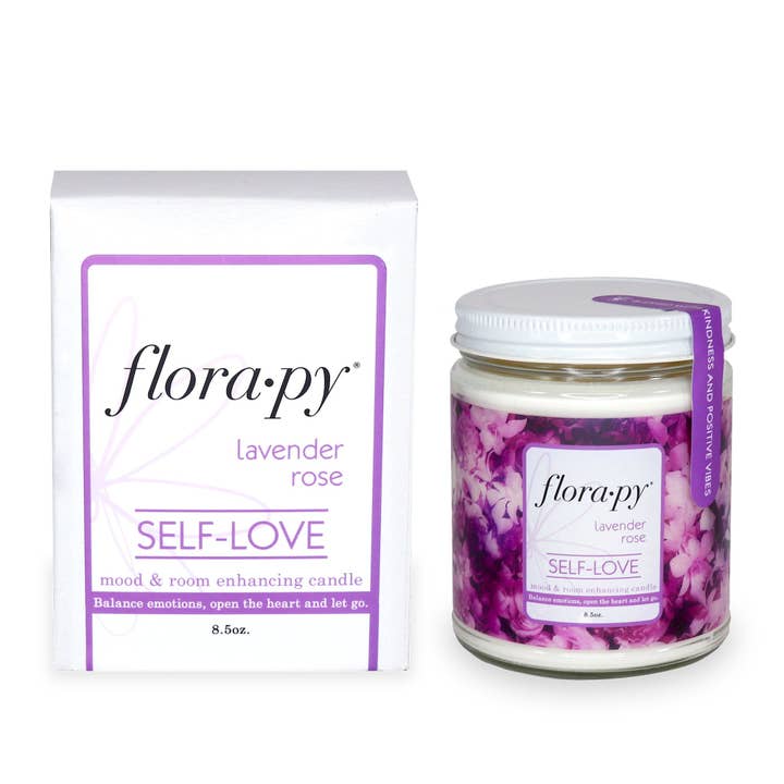 Florapy Beauty - Vente Bougie en bocal - Bougie d'aromathérapie Amour de soi