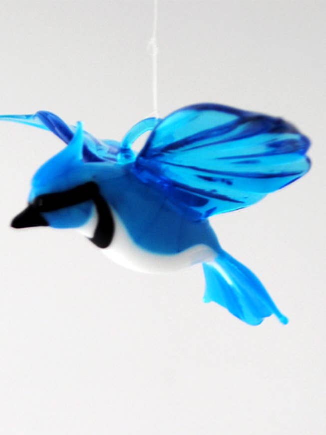 Small Blue Jay (1 piece for price shown) for wholesale by WGK Glass Art Inc