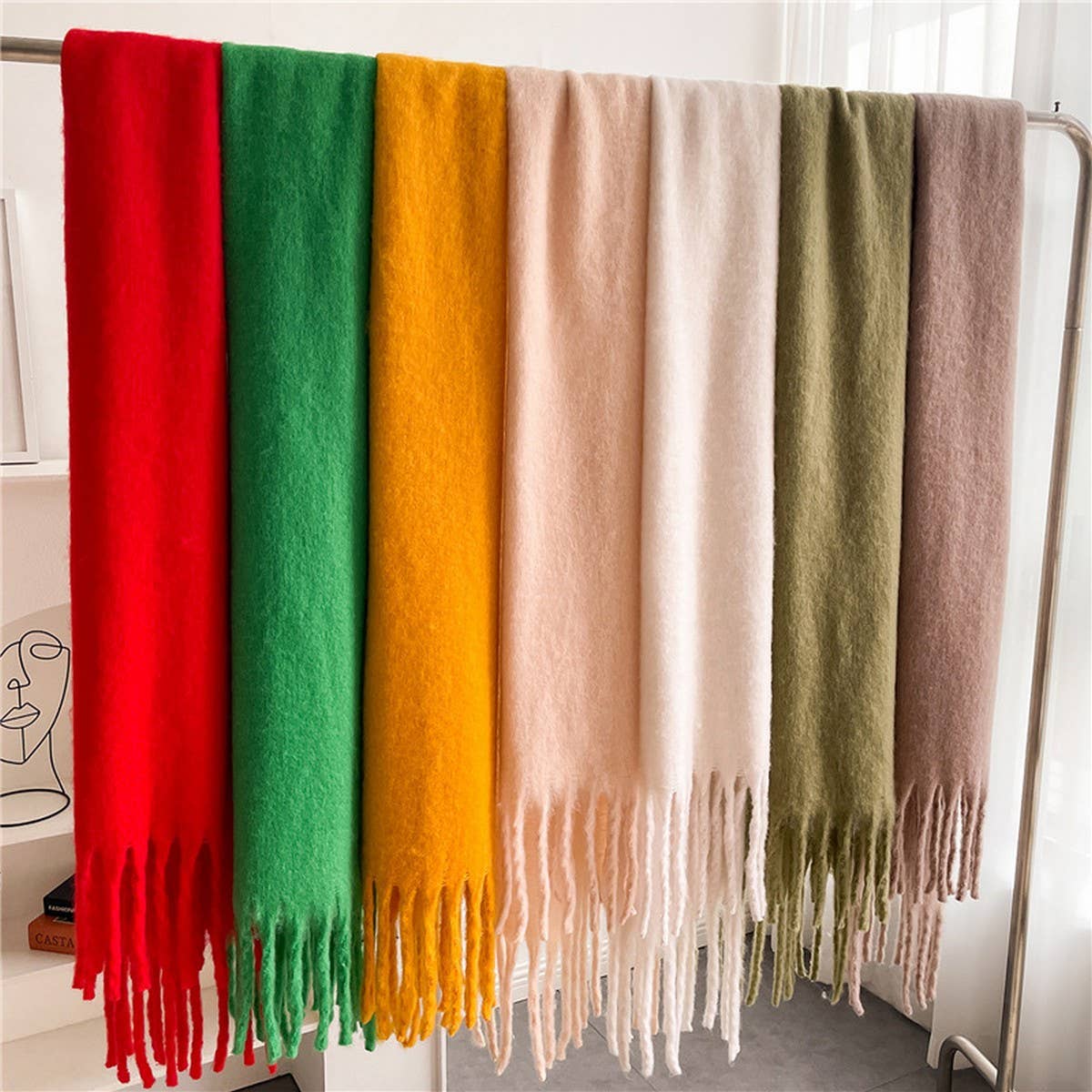 ACCITY - Wholesale Scarf - Women's - Mohair Tassel Scarf for Winter, Unisex Long Shawl_CWASC096528